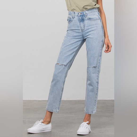 Insane Gene High Waist Ripped Tapered Jeans - Picture 9 of 11